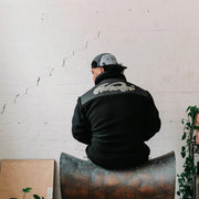 IN CHECK SHERPA JACKET BLACK