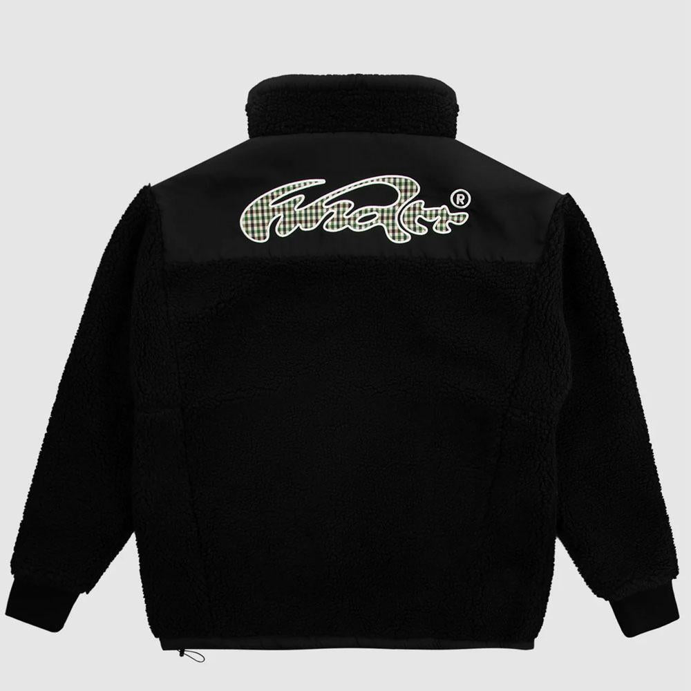 IN CHECK SHERPA JACKET BLACK