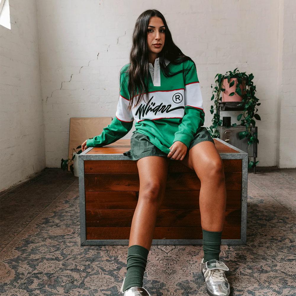 OFFEND RUGBY SWEAT GREEN/WHITE