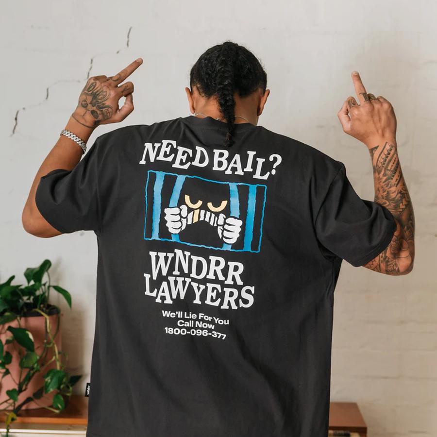 BAIL BOX FIT TEE FADED BLACK
