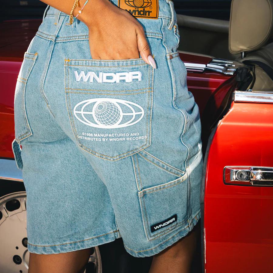 BOOSTER DENIM SHORT WASHED BLUE