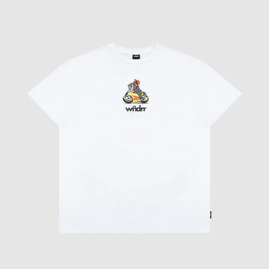 BIKER BOX FIT TEE WHITE