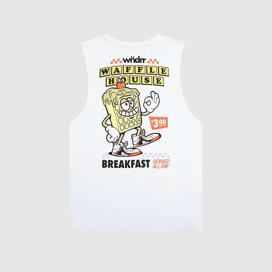 WAFFLE HOUSE MUSCLE TOP WHITE