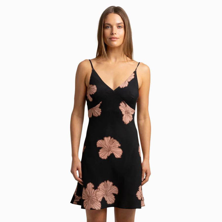 BUNGALOW SLIP MINI DRESS BLACK