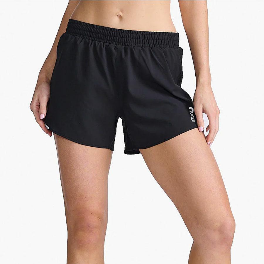 AERO 5 INCH SHORTS BLACK/SILVER REFLECT
