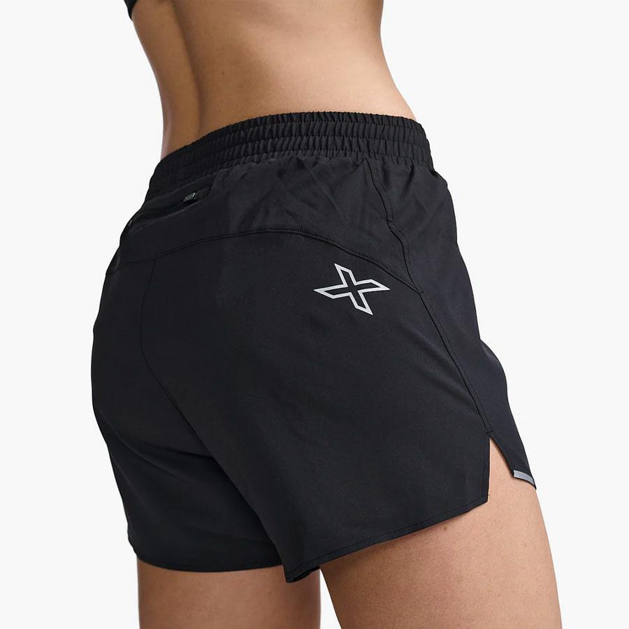 AERO 5 INCH SHORTS BLACK/SILVER REFLECT