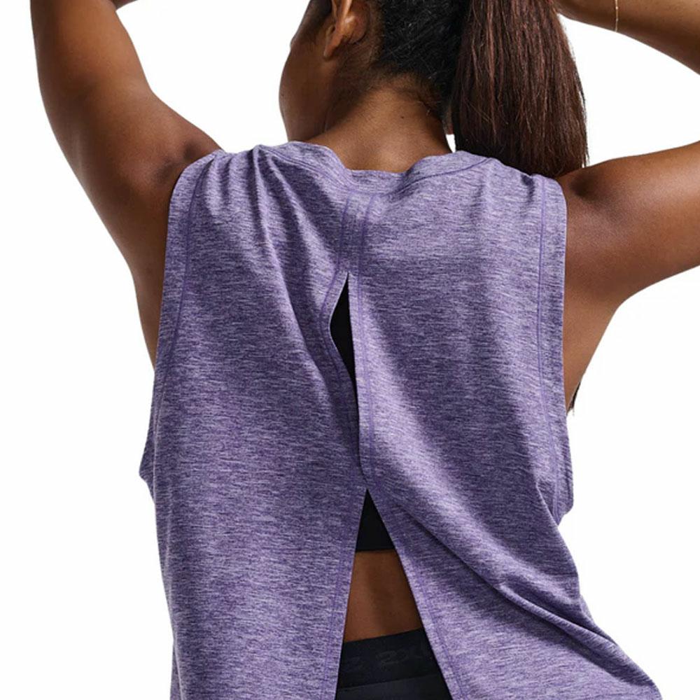 MOTION CROP TANK ACAI/WHITE