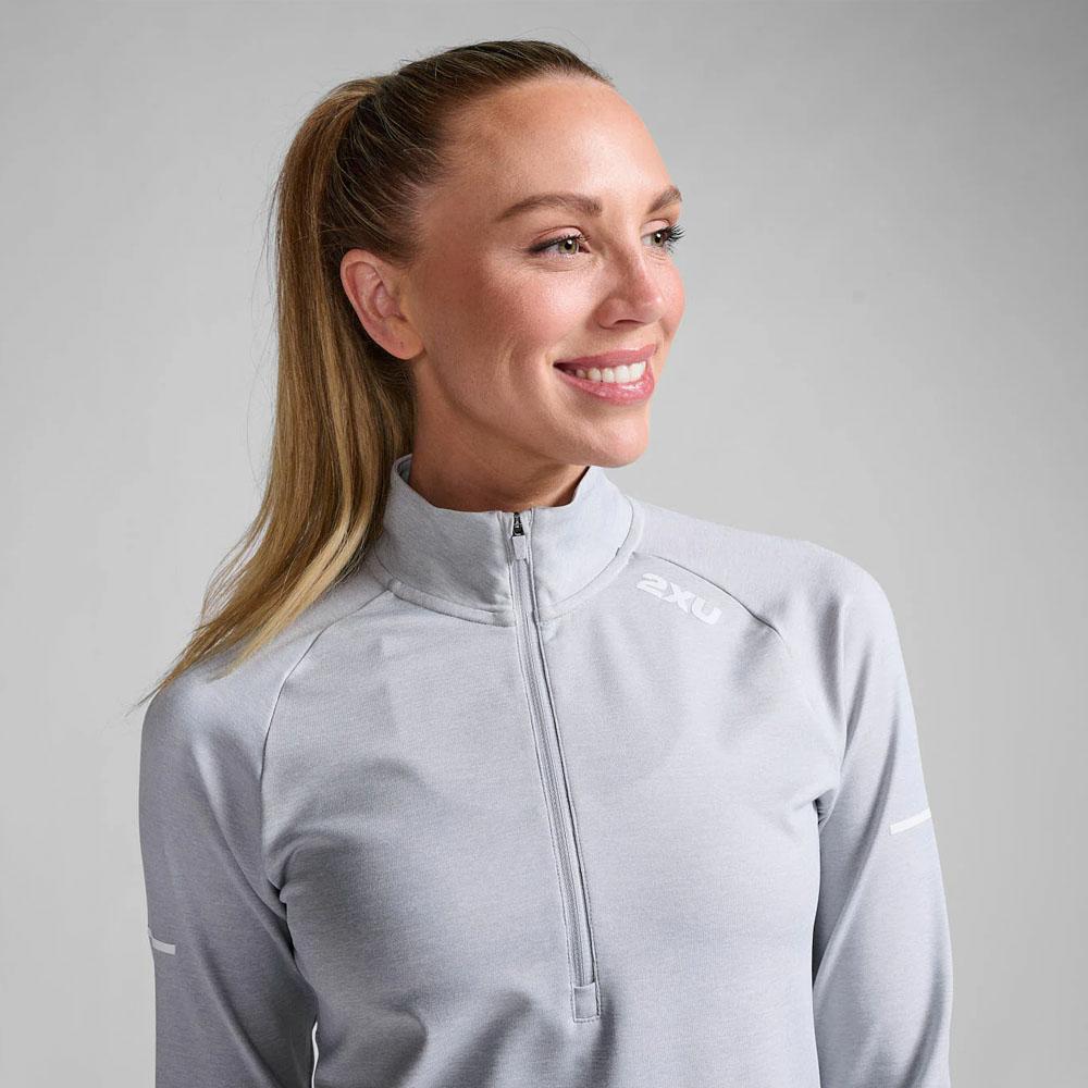 AERO 1/2 ZIP HARBOR MIST/WHITE RE