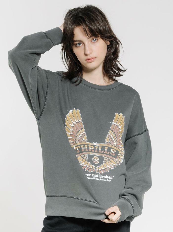 WINGS OF STEEL SLOUCH CRE MERCH BLACK