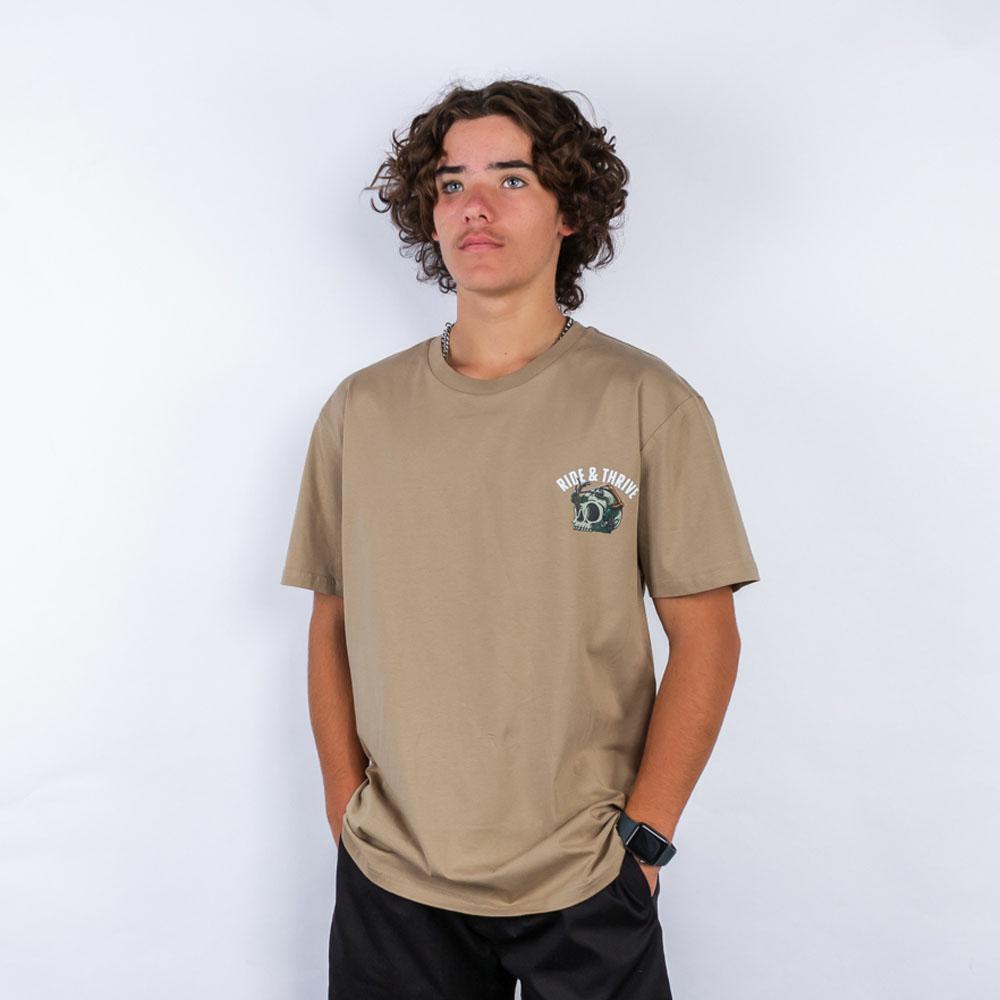 RIDE AND THRIVE TEE TAN