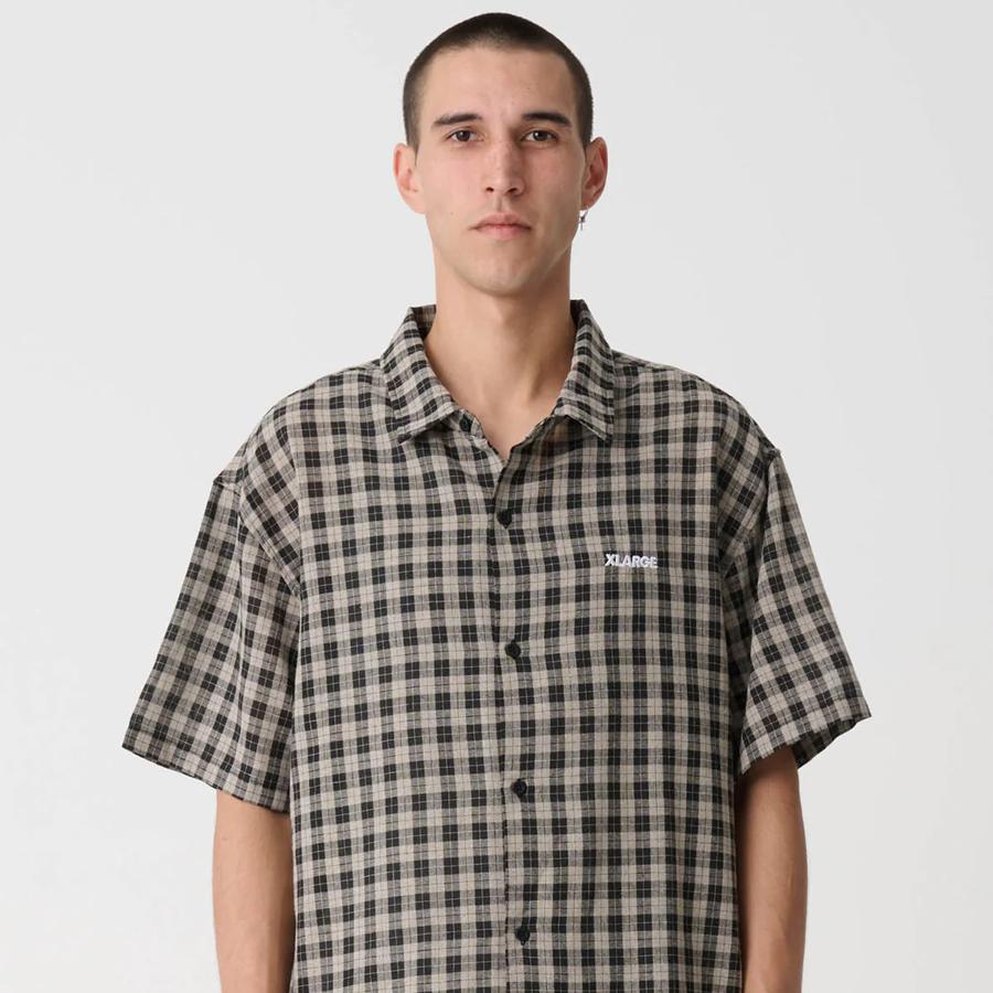 91 OXFORD SS SHIRT TAN/BLACK