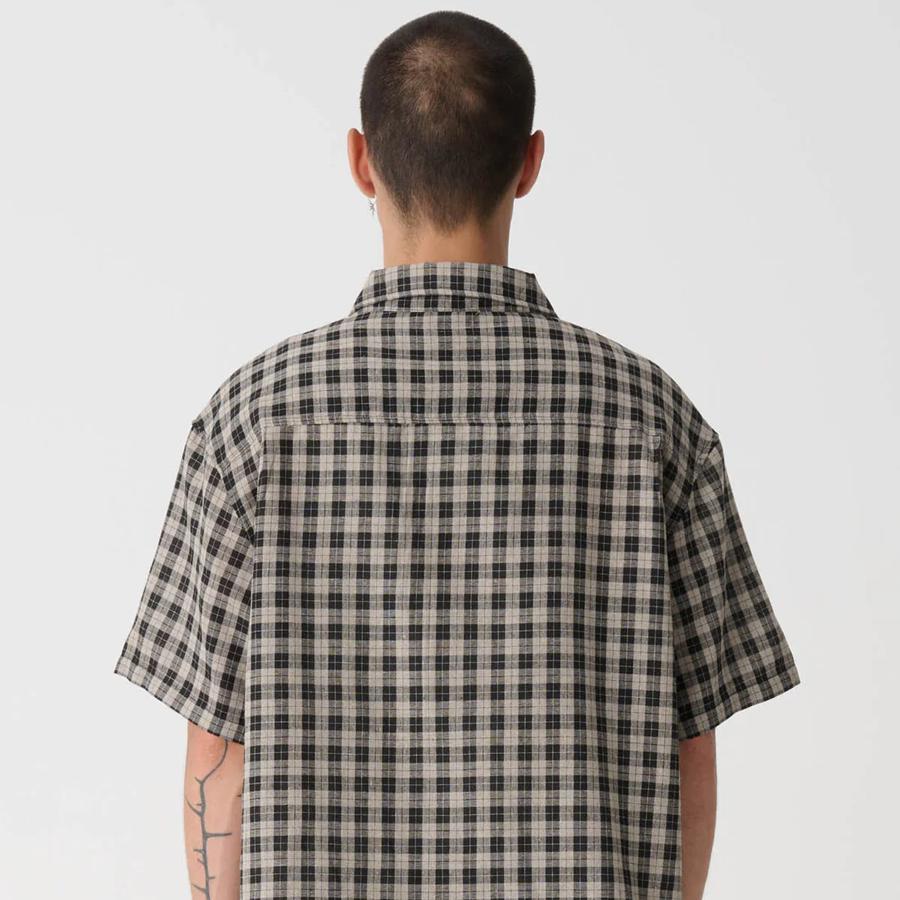 91 OXFORD SS SHIRT TAN/BLACK