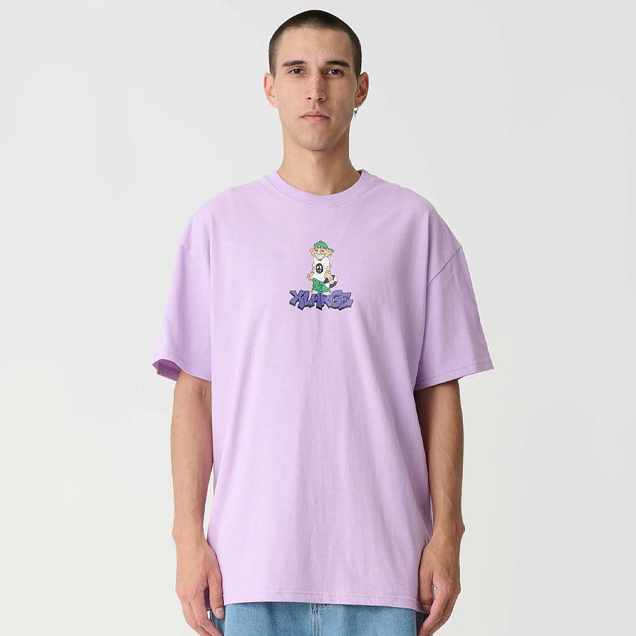PEACE MAN SS TEE LIGHT PURPLE