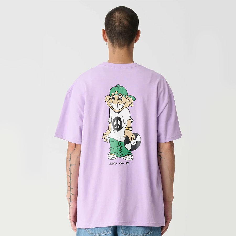 PEACE MAN SS TEE LIGHT PURPLE