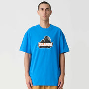 SLANTED SS TEE BRIGHT BLUE