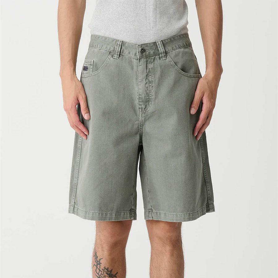 PEACE MAN BULL DENIM SHOR OLIVE GREY