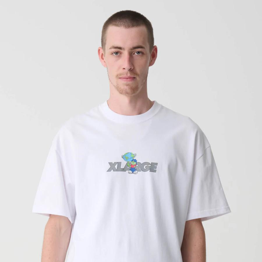 AROUND THE WORLD SS TEE WHITE